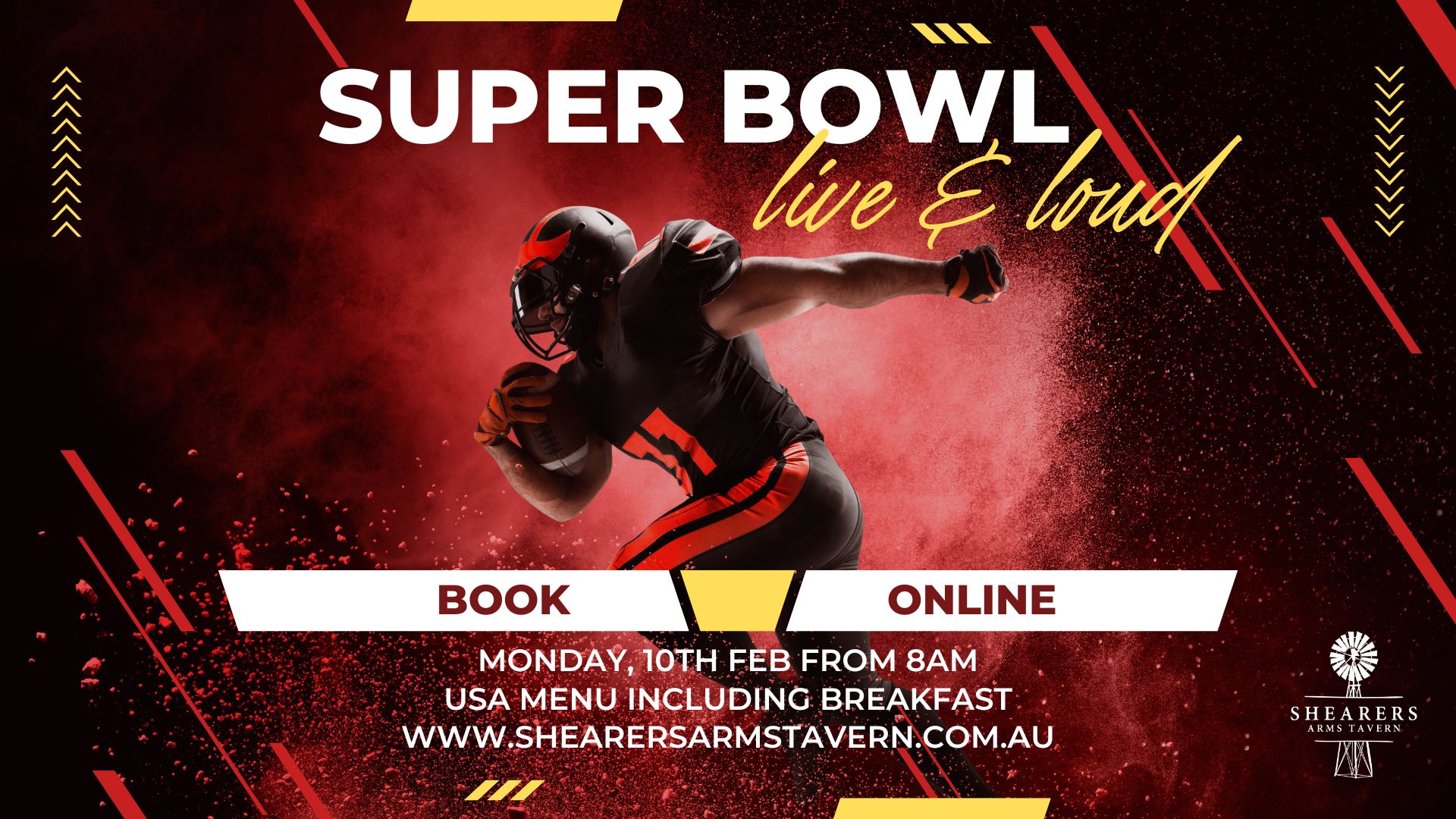 Shearers Arms Tavern Super Bowl 2025 Gold Coast Ormeau Live Party