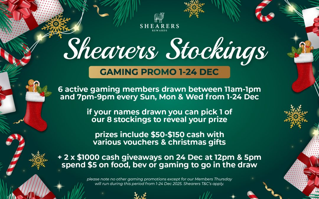 Shearers Stocking Gaming Promo