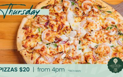 THUR Pizzas $20